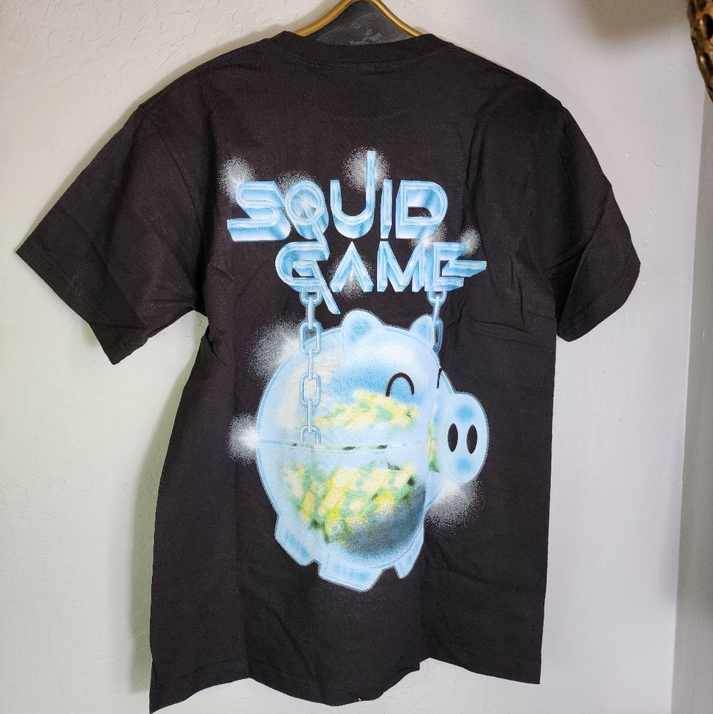 Market Squid Game Money Bank Black Tee Size Medium - Picture 5 of 6